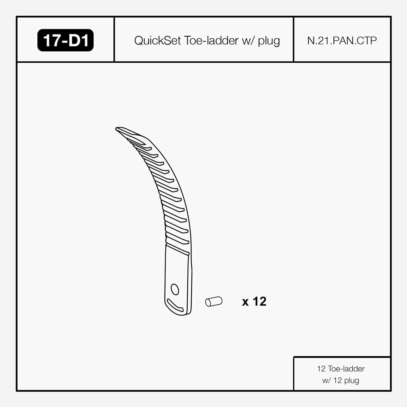NDK SPR 17-D1 - 12QCKSET TOE-LDDR BLK | Nidecker | USA NDK SPR 17-D1 - 12QCKSET TOE-LDDR BLK Spare Parts Nidecker Snowboards Premium Swiss 7630463410806 N.21.PAN.CTP.BK.OS.1