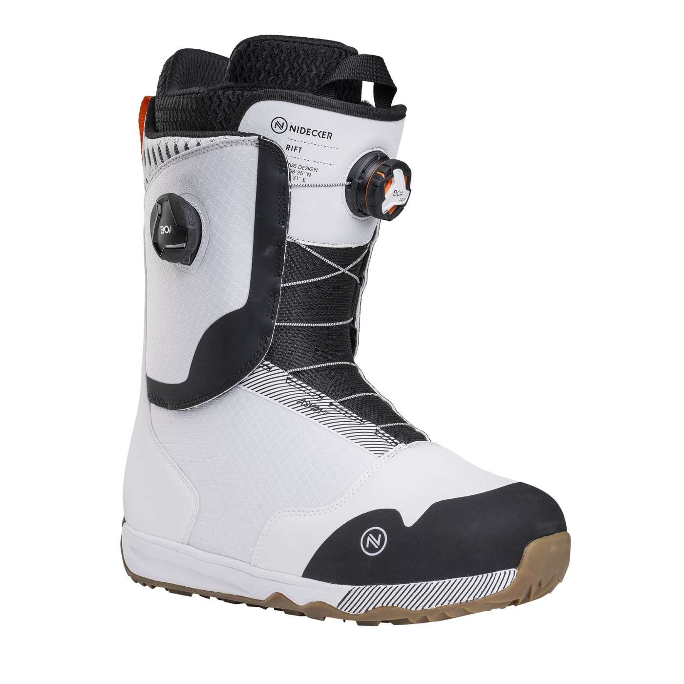 Rift 2025 | Nidecker | USA Rift 2025 Boots Nidecker Snowboards Premium Swiss 7640463413752 N.25.BTM.RFT.WH.070.1