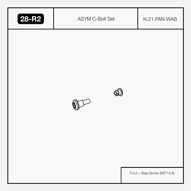 HW-F003-A - Asym Uniback C-Bolt Set